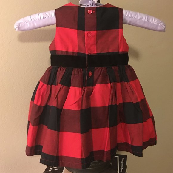 CARTER'S Baby Girls Red Buffalo Check Dress  |  6M - Picture 4 of 9